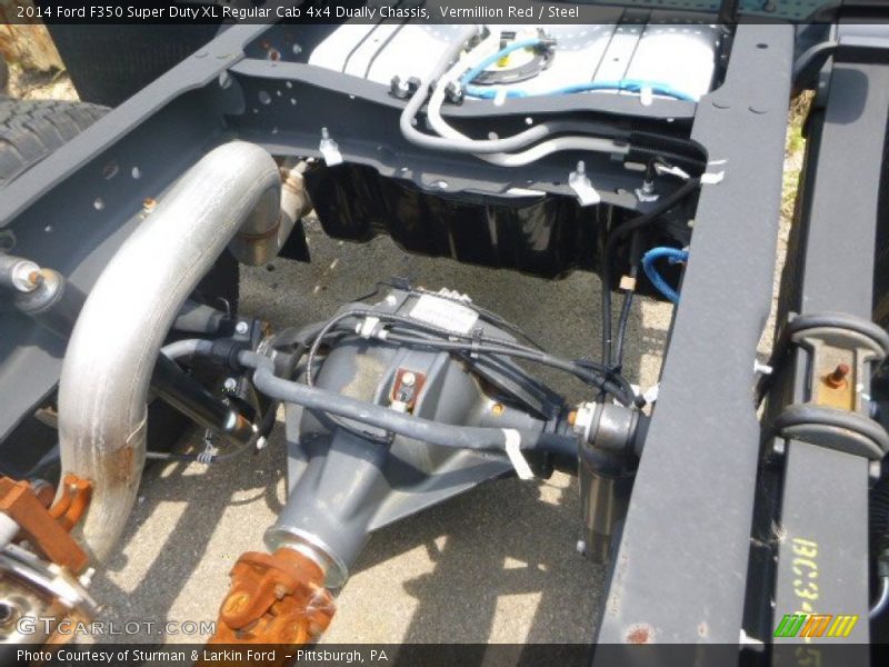 Vermillion Red / Steel 2014 Ford F350 Super Duty XL Regular Cab 4x4 Dually Chassis