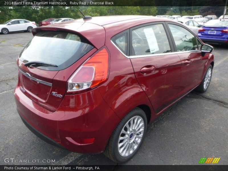 Ruby Red / Charcoal Black 2014 Ford Fiesta Titanium Hatchback