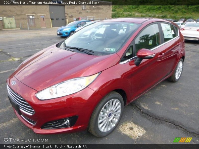 Ruby Red / Charcoal Black 2014 Ford Fiesta Titanium Hatchback