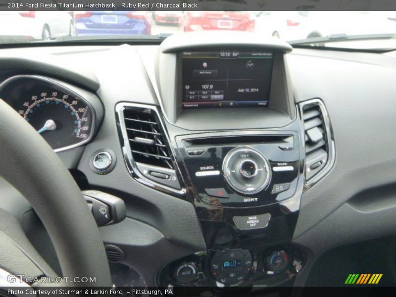 Ruby Red / Charcoal Black 2014 Ford Fiesta Titanium Hatchback