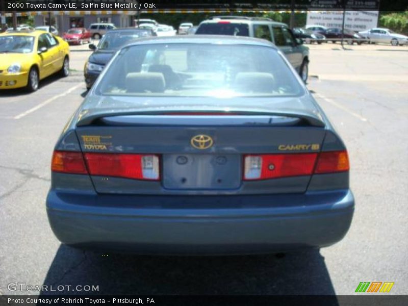 Sailfin Blue Metallic / Oak 2000 Toyota Camry LE