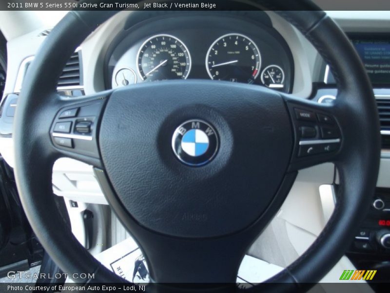 Jet Black / Venetian Beige 2011 BMW 5 Series 550i xDrive Gran Turismo