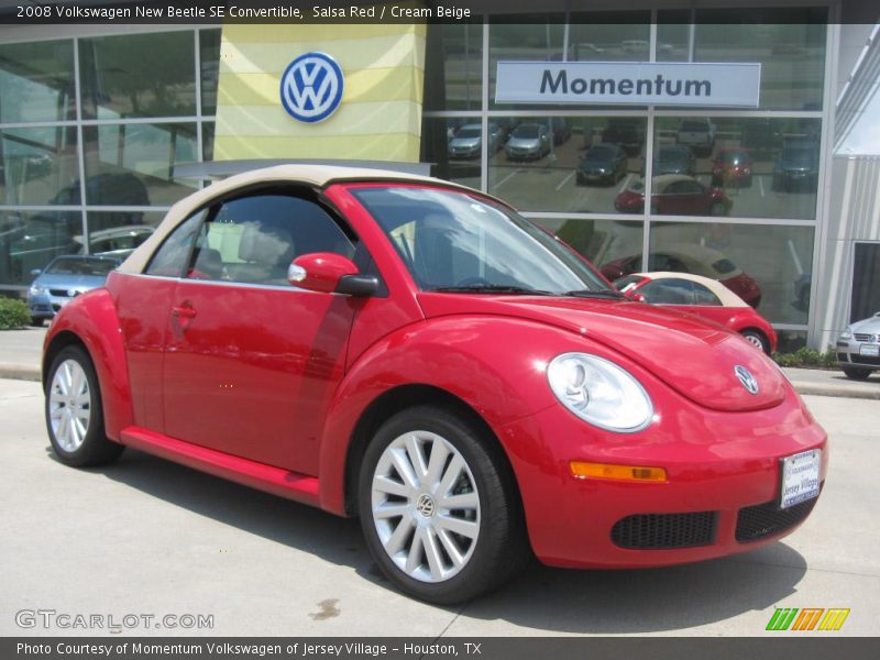 Salsa Red / Cream Beige 2008 Volkswagen New Beetle SE Convertible