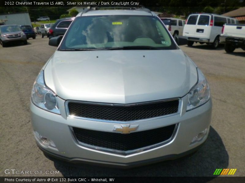 Silver Ice Metallic / Dark Gray/Light Gray 2012 Chevrolet Traverse LS AWD