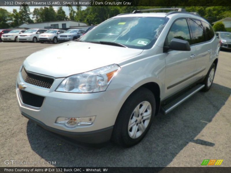 Silver Ice Metallic / Dark Gray/Light Gray 2012 Chevrolet Traverse LS AWD