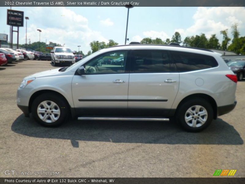 Silver Ice Metallic / Dark Gray/Light Gray 2012 Chevrolet Traverse LS AWD