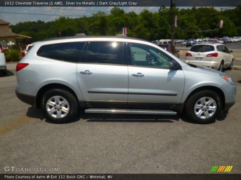 Silver Ice Metallic / Dark Gray/Light Gray 2012 Chevrolet Traverse LS AWD