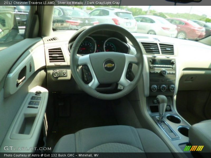 Silver Ice Metallic / Dark Gray/Light Gray 2012 Chevrolet Traverse LS AWD