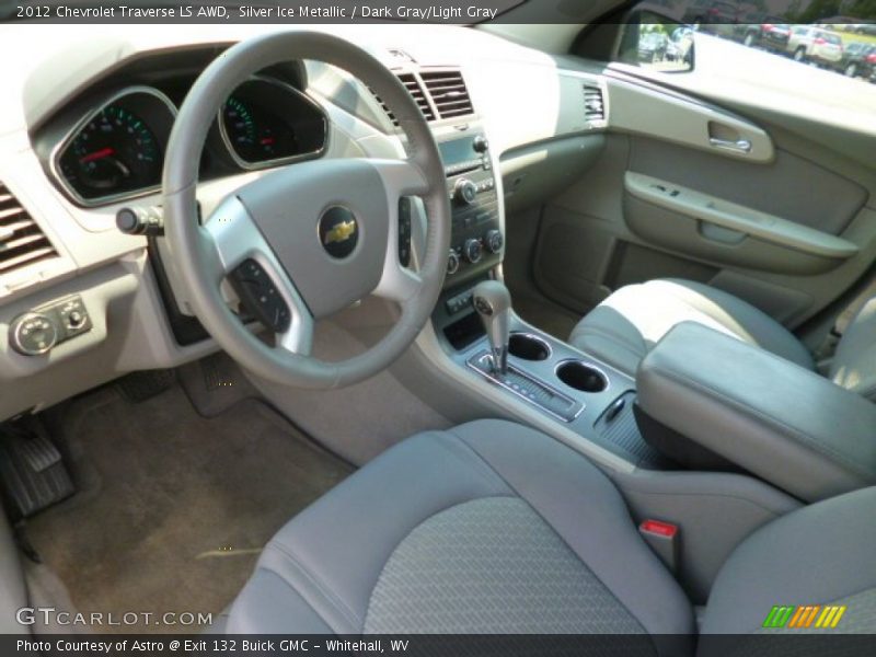 Silver Ice Metallic / Dark Gray/Light Gray 2012 Chevrolet Traverse LS AWD