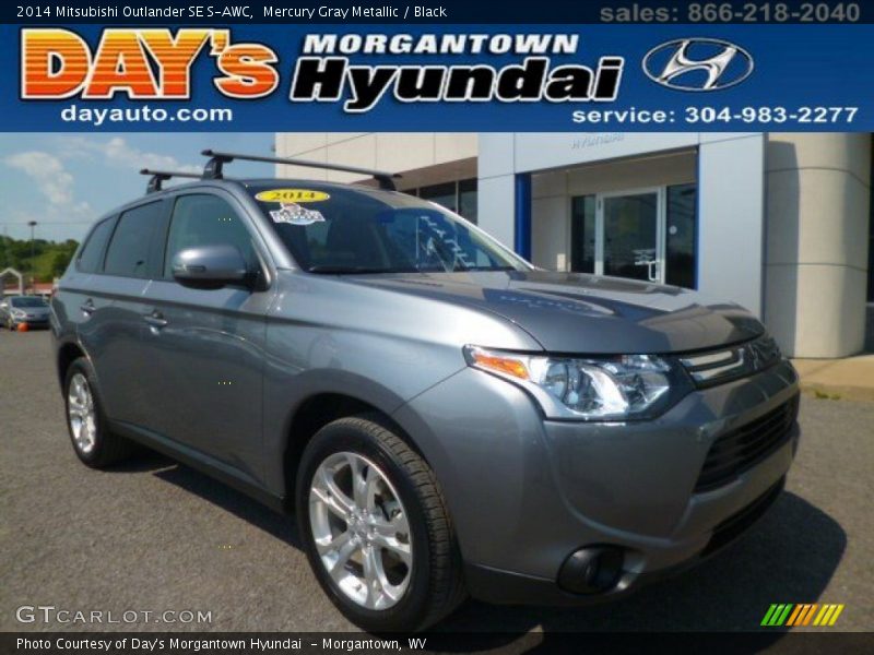 Mercury Gray Metallic / Black 2014 Mitsubishi Outlander SE S-AWC