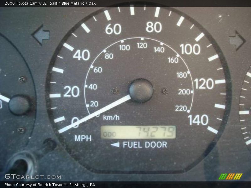 Sailfin Blue Metallic / Oak 2000 Toyota Camry LE