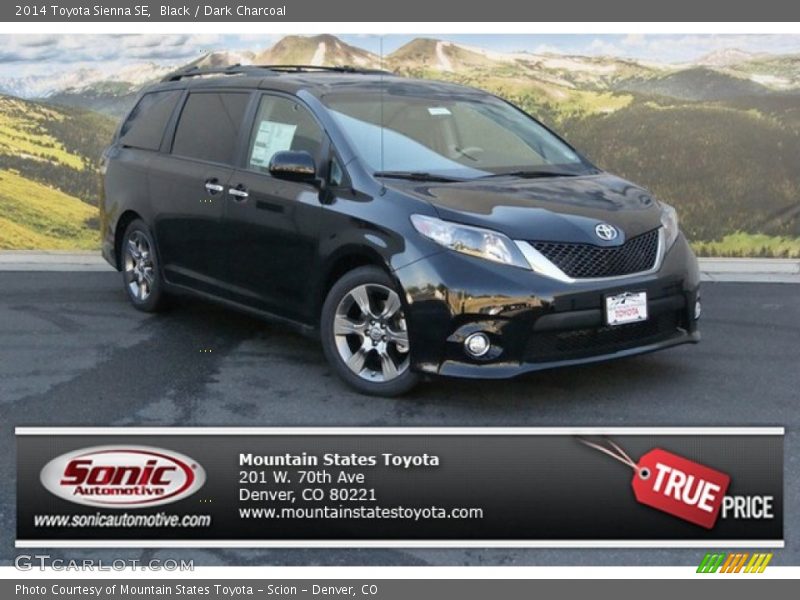 Black / Dark Charcoal 2014 Toyota Sienna SE