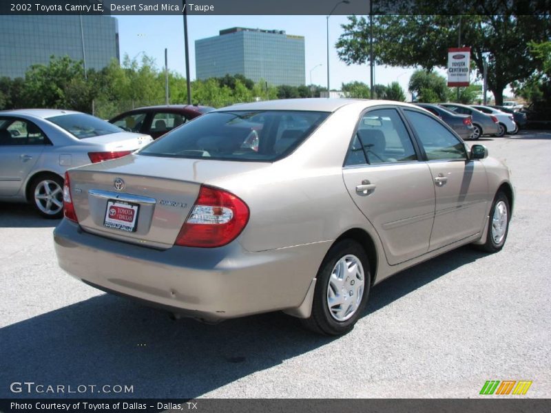 Desert Sand Mica / Taupe 2002 Toyota Camry LE