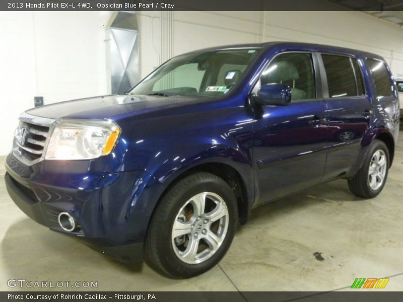 Obsidian Blue Pearl / Gray 2013 Honda Pilot EX-L 4WD