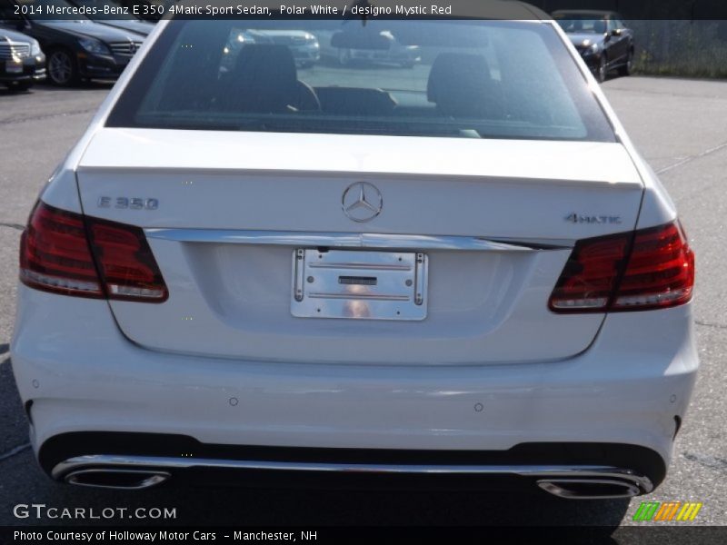 Polar White / designo Mystic Red 2014 Mercedes-Benz E 350 4Matic Sport Sedan