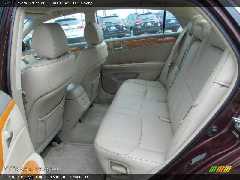 Rear Seat of 2007 Avalon XLS