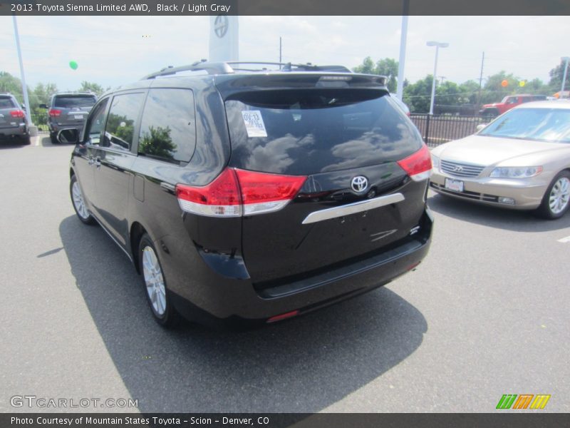 Black / Light Gray 2013 Toyota Sienna Limited AWD