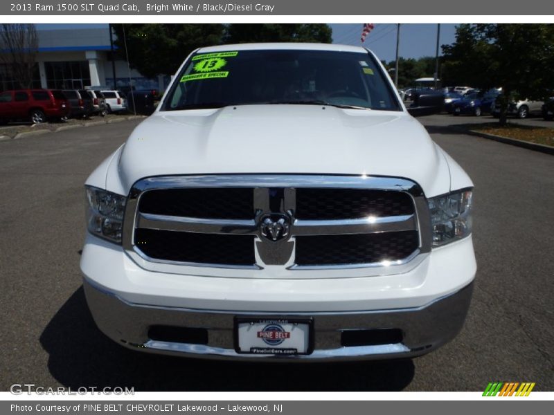 Bright White / Black/Diesel Gray 2013 Ram 1500 SLT Quad Cab