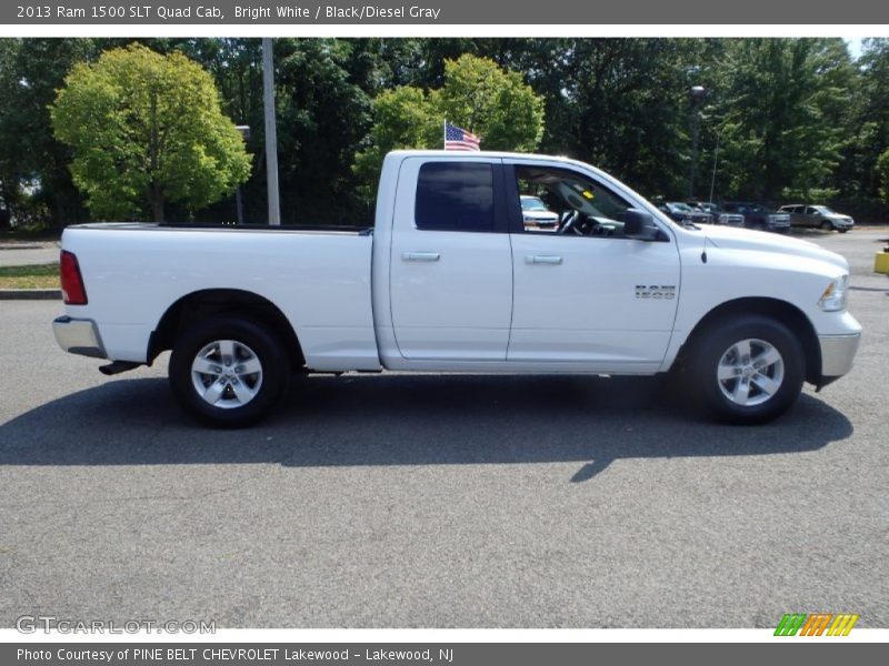 Bright White / Black/Diesel Gray 2013 Ram 1500 SLT Quad Cab