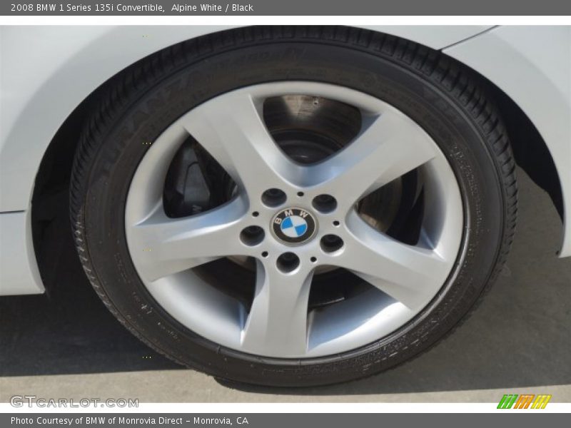 Alpine White / Black 2008 BMW 1 Series 135i Convertible