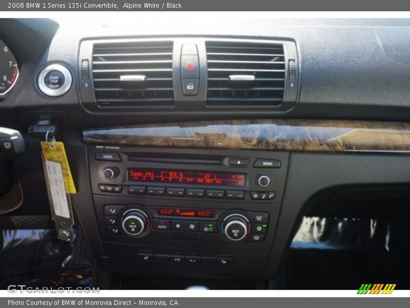 Alpine White / Black 2008 BMW 1 Series 135i Convertible