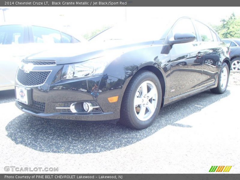 Black Granite Metallic / Jet Black/Sport Red 2014 Chevrolet Cruze LT