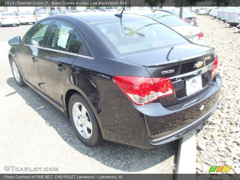 Black Granite Metallic / Jet Black/Sport Red 2014 Chevrolet Cruze LT