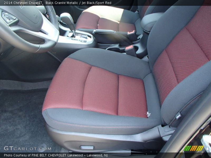 Black Granite Metallic / Jet Black/Sport Red 2014 Chevrolet Cruze LT
