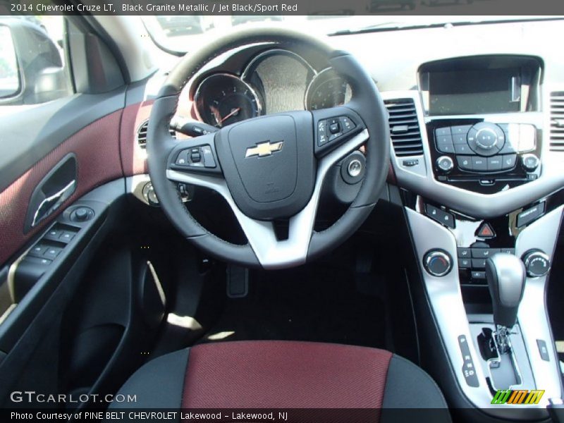 Black Granite Metallic / Jet Black/Sport Red 2014 Chevrolet Cruze LT