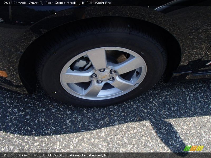 Black Granite Metallic / Jet Black/Sport Red 2014 Chevrolet Cruze LT