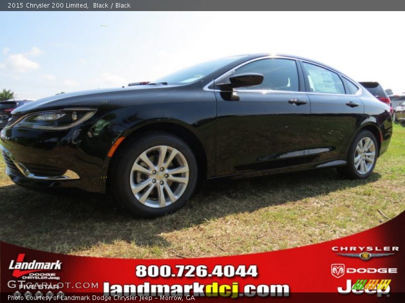Black / Black 2015 Chrysler 200 Limited