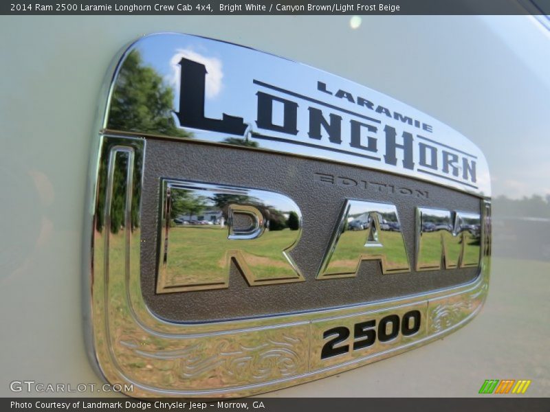 Bright White / Canyon Brown/Light Frost Beige 2014 Ram 2500 Laramie Longhorn Crew Cab 4x4