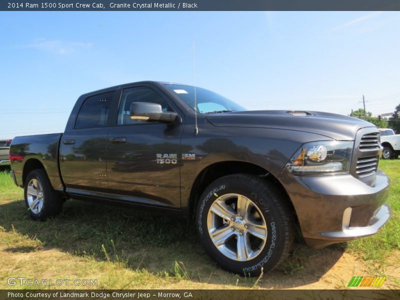 Granite Crystal Metallic / Black 2014 Ram 1500 Sport Crew Cab