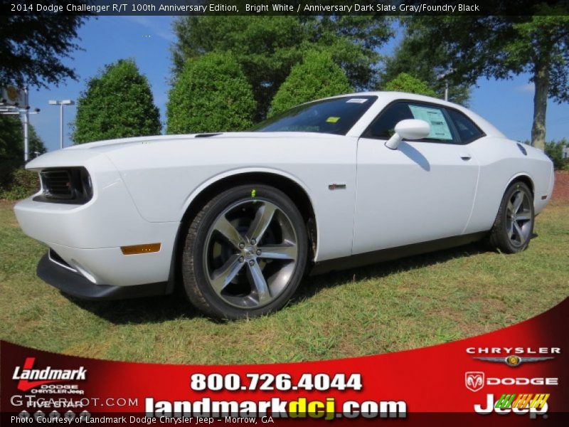Bright White / Anniversary Dark Slate Gray/Foundry Black 2014 Dodge Challenger R/T 100th Anniversary Edition
