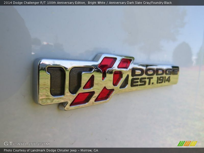 Bright White / Anniversary Dark Slate Gray/Foundry Black 2014 Dodge Challenger R/T 100th Anniversary Edition
