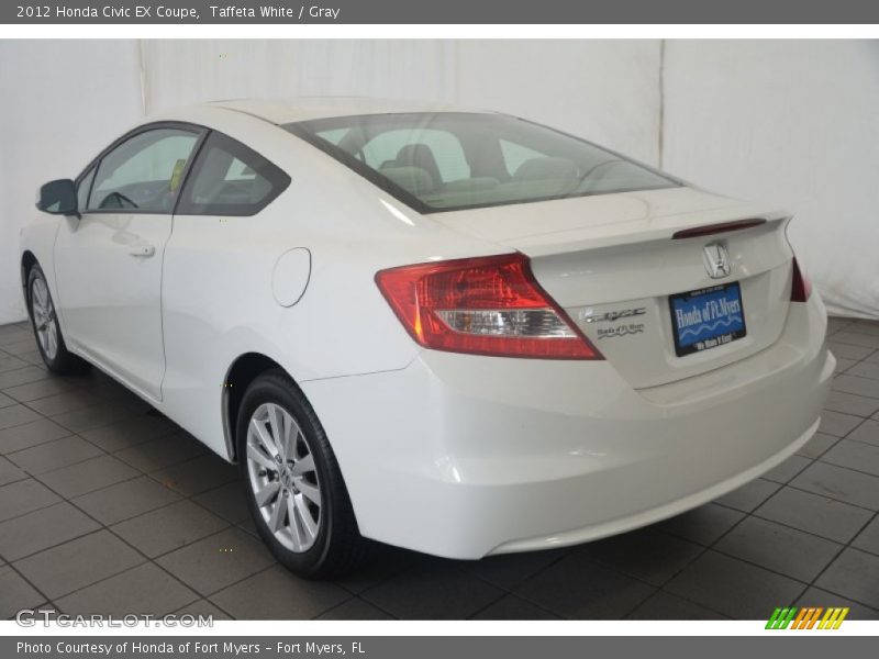 Taffeta White / Gray 2012 Honda Civic EX Coupe