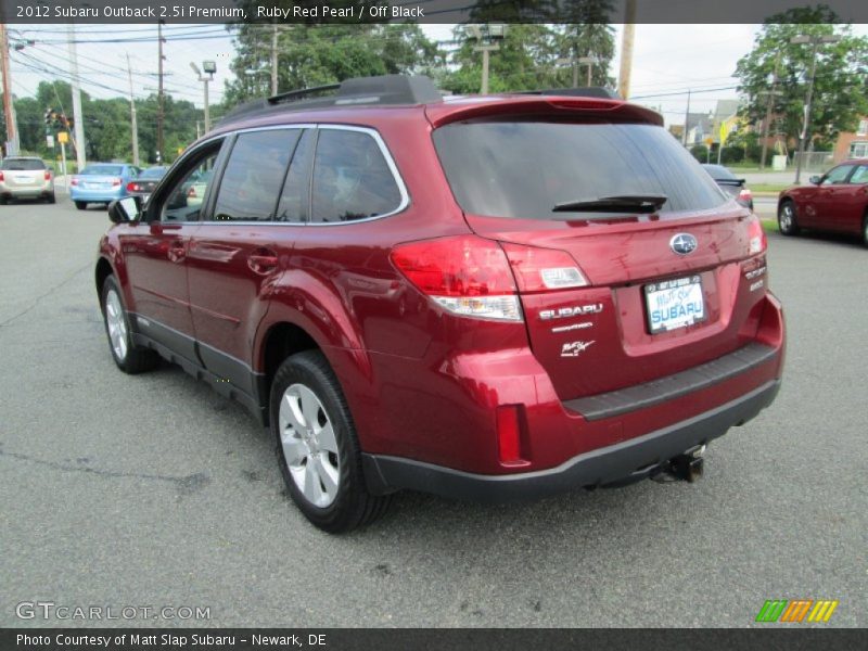 Ruby Red Pearl / Off Black 2012 Subaru Outback 2.5i Premium
