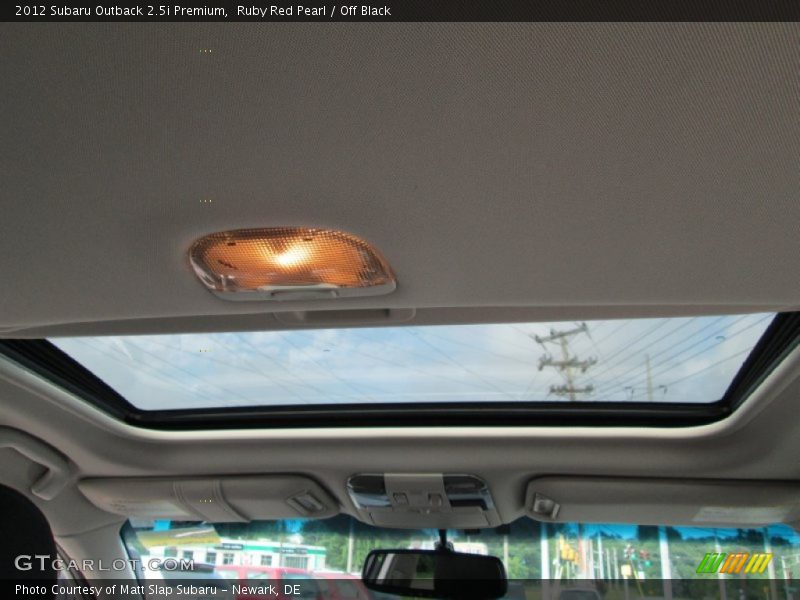 Ruby Red Pearl / Off Black 2012 Subaru Outback 2.5i Premium