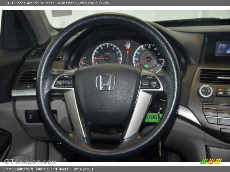 Alabaster Silver Metallic / Gray 2011 Honda Accord LX Sedan