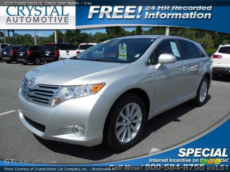 Classic Silver Metallic / Gray 2010 Toyota Venza I4