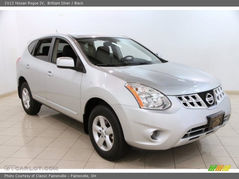 Brilliant Silver / Black 2013 Nissan Rogue SV