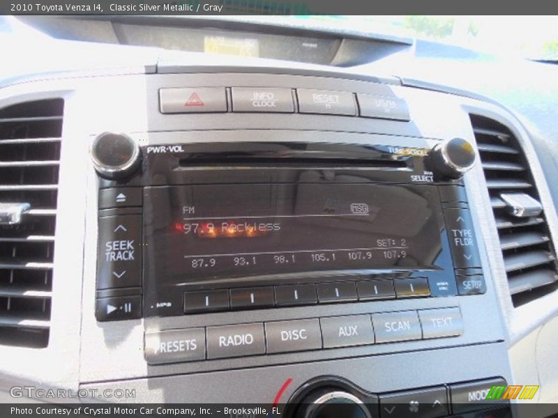 Classic Silver Metallic / Gray 2010 Toyota Venza I4