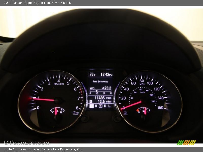 Brilliant Silver / Black 2013 Nissan Rogue SV