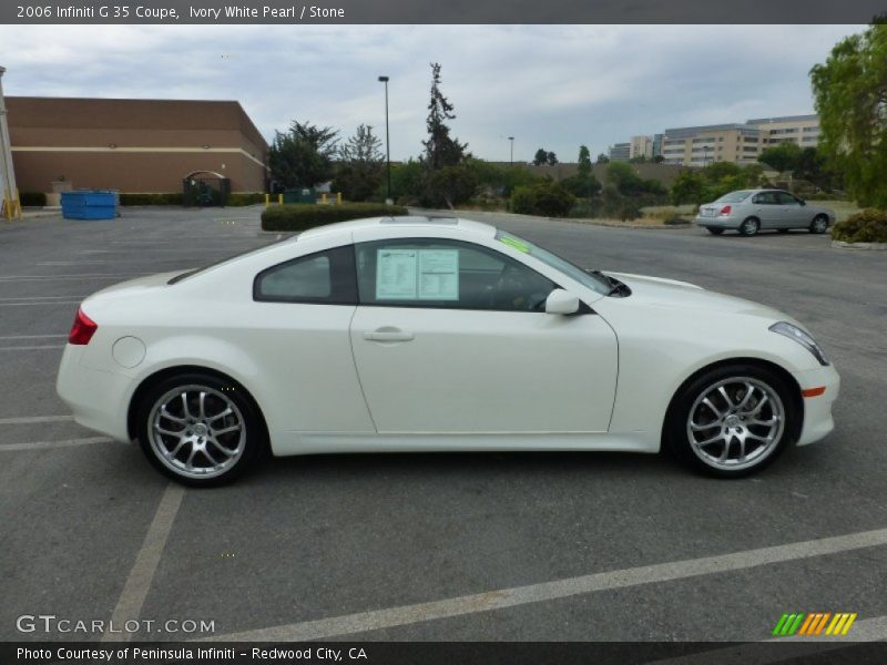 Ivory White Pearl / Stone 2006 Infiniti G 35 Coupe