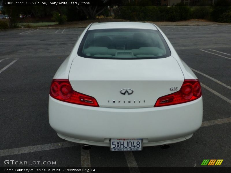 Ivory White Pearl / Stone 2006 Infiniti G 35 Coupe