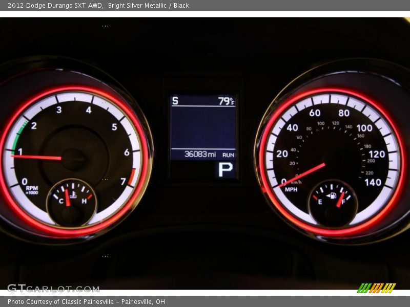 Bright Silver Metallic / Black 2012 Dodge Durango SXT AWD