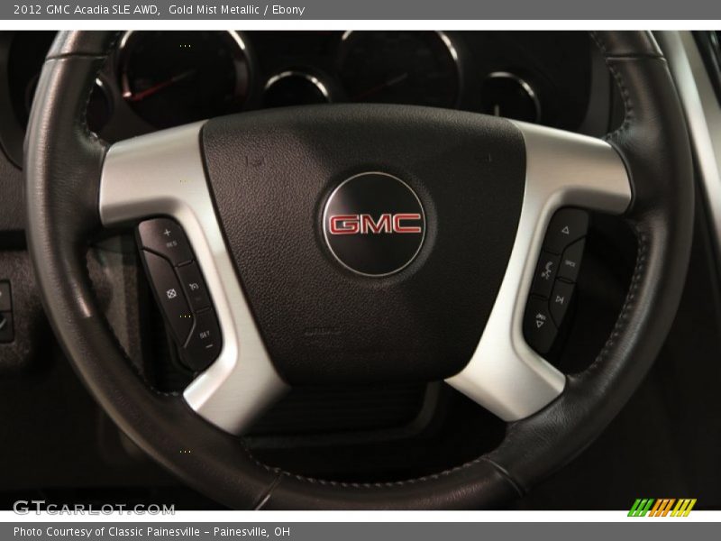 Gold Mist Metallic / Ebony 2012 GMC Acadia SLE AWD