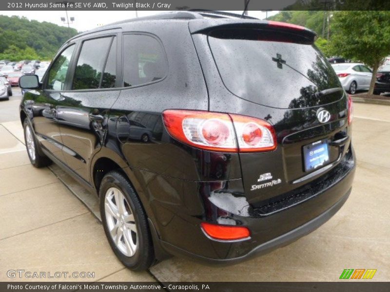 Twilight Black / Gray 2012 Hyundai Santa Fe SE V6 AWD