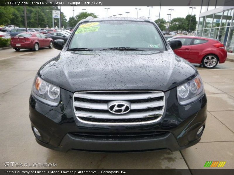Twilight Black / Gray 2012 Hyundai Santa Fe SE V6 AWD