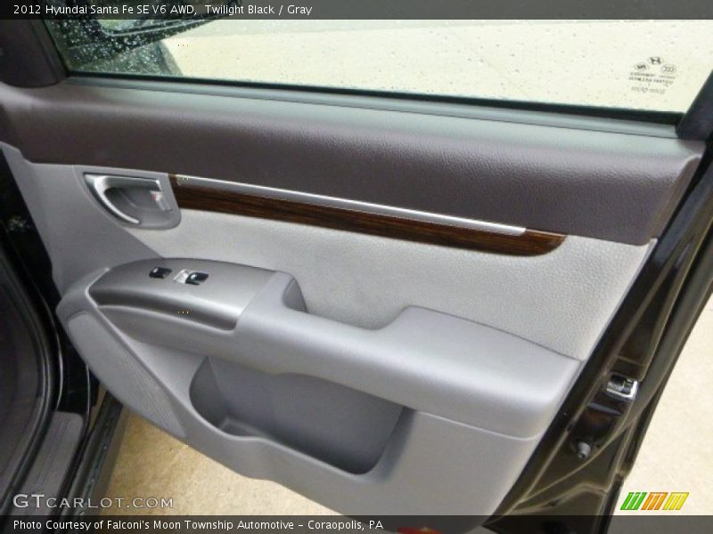 Twilight Black / Gray 2012 Hyundai Santa Fe SE V6 AWD